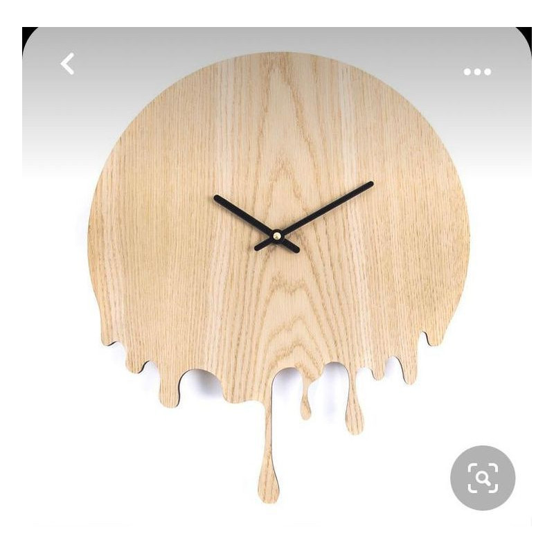 Ceas de perete din lemn tematica scurgerea timpului