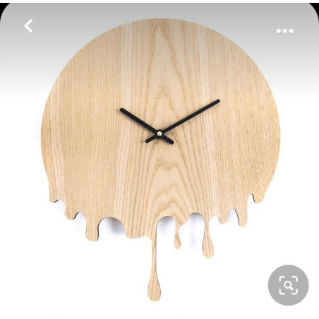 Ceas de perete din lemn tematica scurgerea timpului